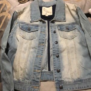Acid wash denim jacket